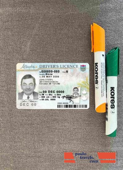 Canada Alberta province DL photolook FRONT PSD template